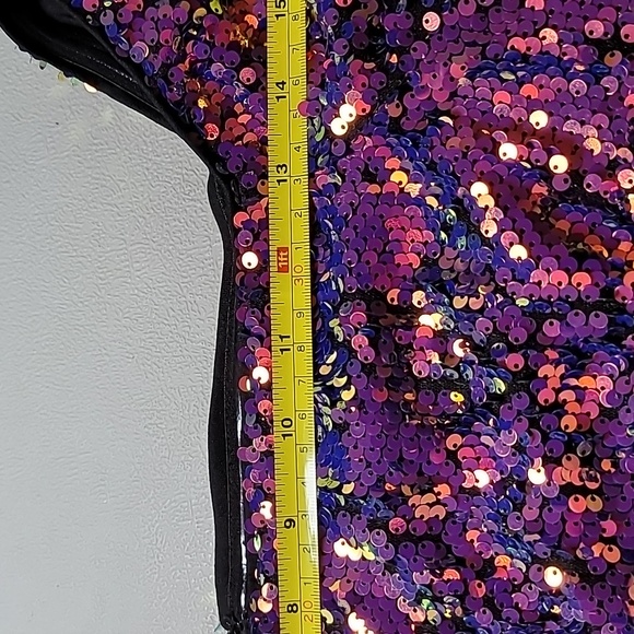 Forever 21 sequin dress 1X mini barbiecore bodycon New Years Party! - Picture 4 of 9